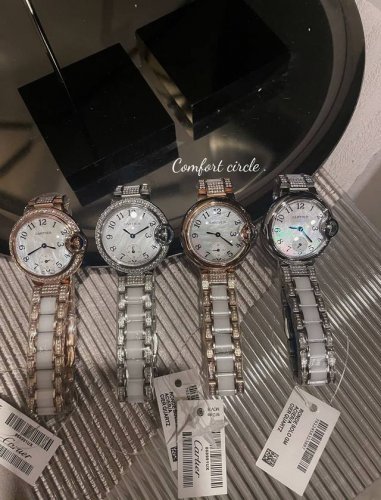 Upgraded Version With White Gold Strap And Diamond-Encrusted Bezel (+30) Cartier