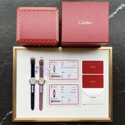 Cartier Cartier Rondelouis Quartz Rose Gold Crocodile Leather Strap Watch 2025 C