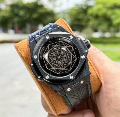 White-Black Full Diamond + 200 Ms, Hublot Big Bang series tattoo watch! Origina