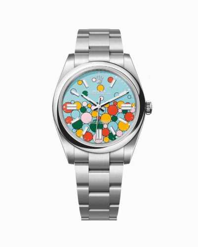 Rolex's latest rainbow polka dot balloon dial Oyster Perpetual 41mm mechanical w