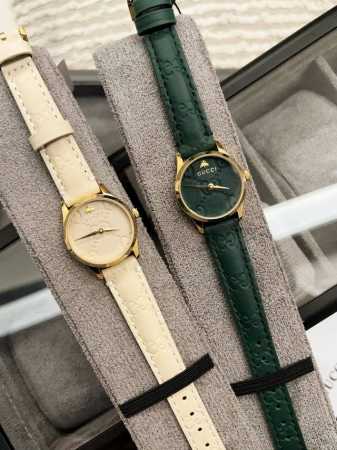 Gucci G-Timeless series, featuring an exquisite embossed leather strap and dial. - Click Image to Close