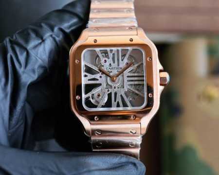 Cartier Santos Skeleton Series First release Tw creates the strongest 1:1 replic - Click Image to Close