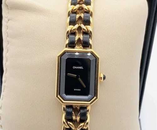 Chanel Premiere series Sugar Cube Black Gold Women's Watch, "First Vintage Watch