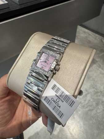 Omega Constellation retro style watch, square dial + classic claw design, make t - Click Image to Close