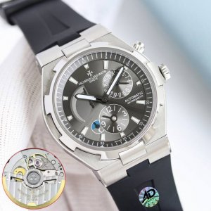 Leather Steel 3510 9F Factory New Vacheron Constantin Vc Overseas 47450 Upgraded