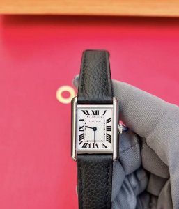 Cartier Tank Must watch Wsta0042, quartz movement, stainless steel, small size,
