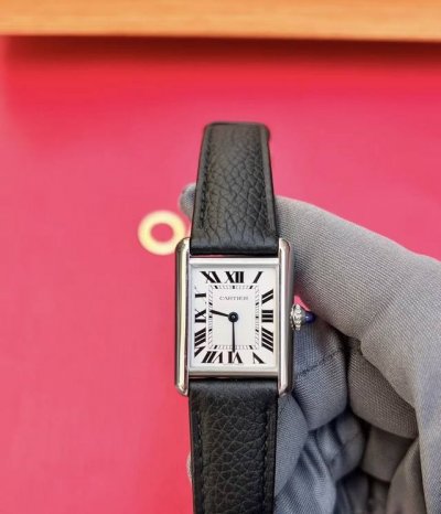 Cartier Tank Must watch Wsta0042, quartz movement, stainless steel, small size,