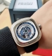 Sevenfriday - Novel design! Wooden bezel! Crafted from Thai peach wood! Blue dia
