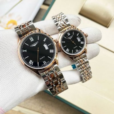 Gold + 20 Steel Strap + 20. Latest Classic Longines Couple's Watch, Original Imp