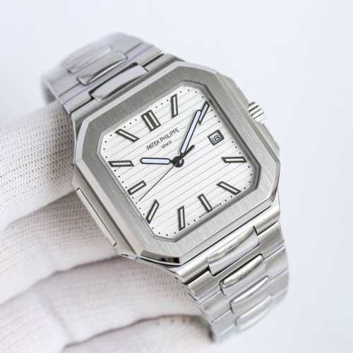 Patek Philippe Cubitus Series 5821 Stainless Steel Watch: The 45mm case has equa