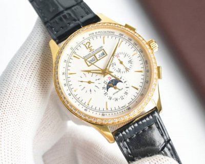 White-gold diamonds + 50 steel bracelet + 100 V2 upgraded version. Jaeger-Lecou