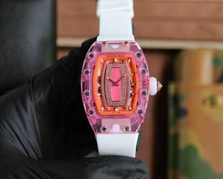 Richard Mille's latest Ladies RM07-02 Pink Lady Sapphire watch combines a femin - Click Image to Close