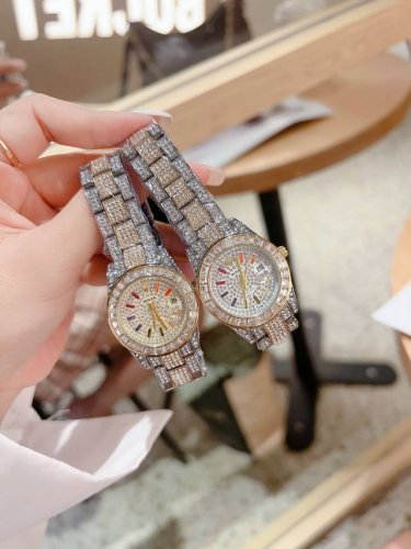 New model recommended full diamond Rolex 28mm exquisite small watch for women, h