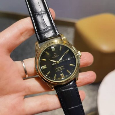 Omega elegant men's watch, fully automatic mechanical movement, super mineral mi