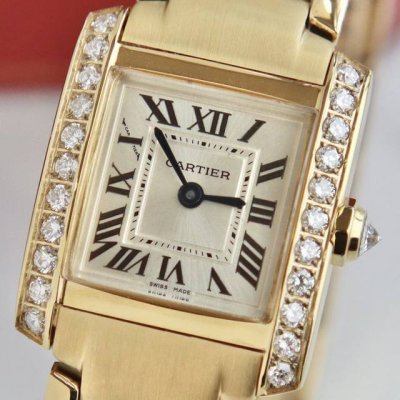 Cartier's Latest Second-Generation Tank Francaise French Tank Real Diamond Ladie