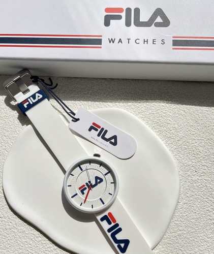 Fila Genuine Watch, Quartz Movement, Silicone Strap, White Dial, Unisex, Stylis