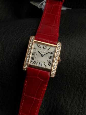 The Second Generation Of Tank Francaise, Rose Gold Solid Leather Belt, The Only - Click Image to Close