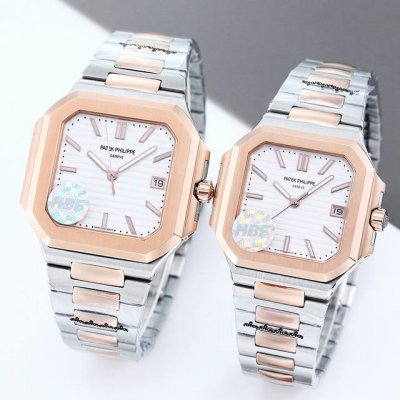 white case, rose case 2150 Hbf Factory Patek Philippe time-stop seconds, thickn