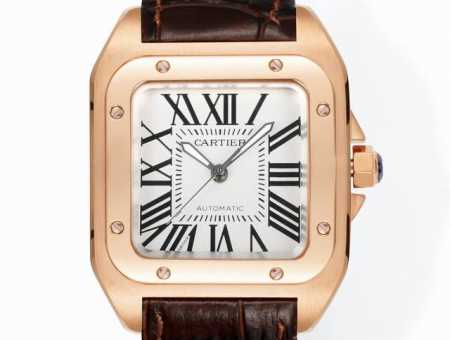 White-Black Gold Full Diamond Case + 150 Hy Cartier Santos Women's 100Th Anniver - Click Image to Close