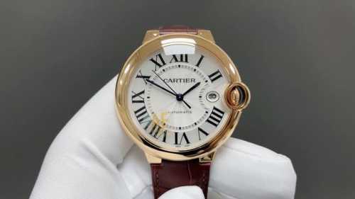 Af Cartier Blue Balloon series 42mm rose gold brown mechanical movement top qual