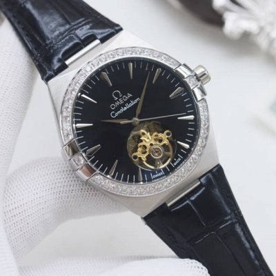 White Diamond Gold Diamond Brand: Omega Type: Men's Watch Case: Premium 316 Stai