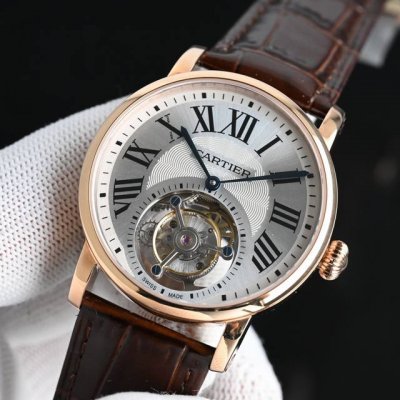 Rotonde De Cartier Tourbillon Cadran Love Tourbillon Watch Has A Refined Case, P