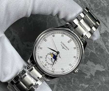 Longines Master Collection Men's True Moon Phase Watch, Moon Phase Changes with - Click Image to Close