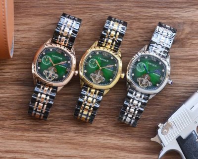 Flywheel Design Octagonal New Product Brand Cartier Type Boutique Men's Watch St