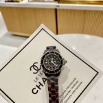 High-quality ceramic Chanel J12 quartz women's watch, ceramic material, pebble