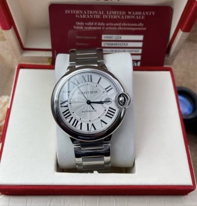 Cartier Blue Balloon series popular mechanical automatic men's watch, 42.1mm ove