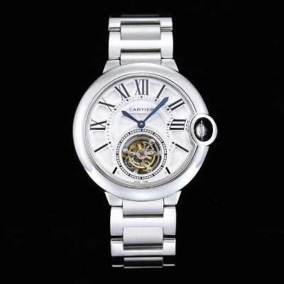 Uf The latest version of the 2025 Cartier 42 Tourbillon Blue Balloon men's watch