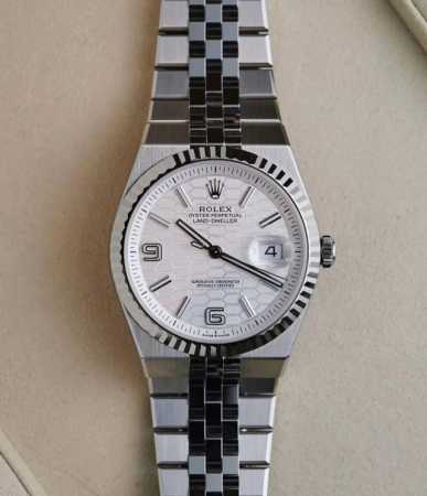 The new white gold Rolex Land-Dweller, launched in 2025, features an integrated - Click Image to Close