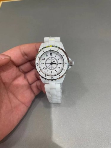 Chanel White Ceramic Women's 33Mm Mechanical Version