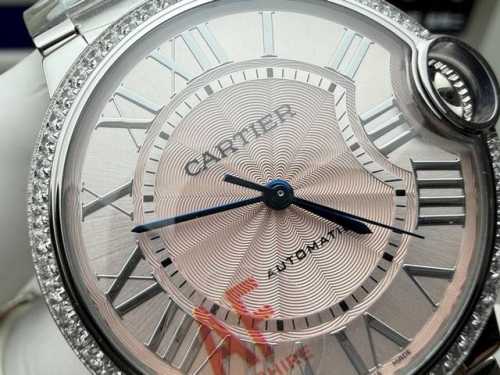 Af Cartier Blue Balloon 33Mm Diamond Circle Fan Diary Shipping Real Shot!
