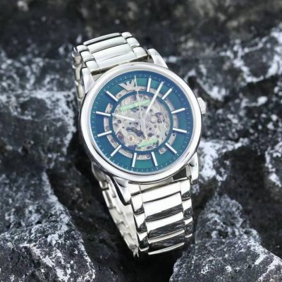 New Color Armani Mechanical Automatic Men's Watch. Case: 316L Stainless Steel. C