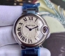 Cartier Ballon Bleu 33mm Fisheye Bubble Sapphire Crystal, Swiss Engraved Logo Qu