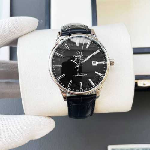 Platinum Omega-Omega boutique men's watch classic three-hand design, noble and e