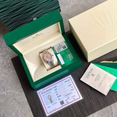 Rolex Women's Oyster Datejust watch! The hottest pink dial of the year, inlaid w