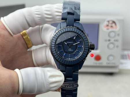 Blue Ceramic Chanel J12 33, see-through machine finish, all-blue ceramic! Limit - Click Image to Close