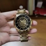 Steel, leather, new models, waterproof, European and American omega casual busin