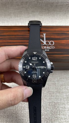 Af! Longines New Conquest 43 Black Ceramic Series! With 2824 Movement!