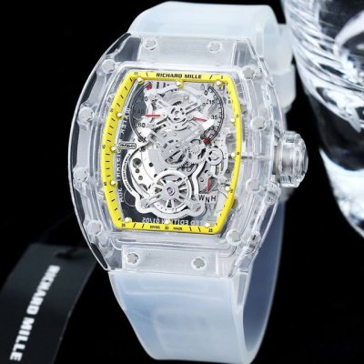 Richard Mille RM56-01 with a transparent glass case. Its bold and distinctive de