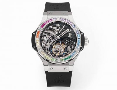 The Hublot Hb1 True Tourbillon V4 upgraded version features the following upgrad