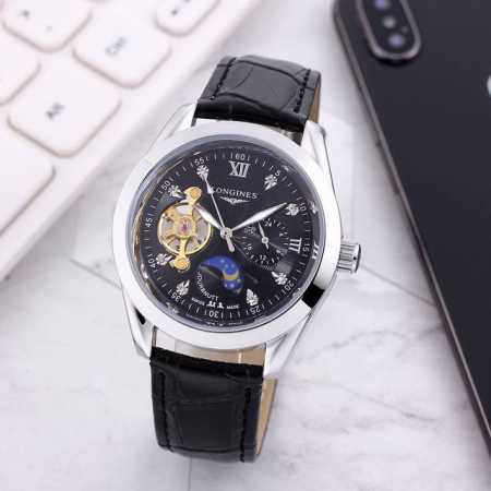 White: , Gold: , All Black: , Brand: Longines, 24-hour window display, simple m - Click Image to Close