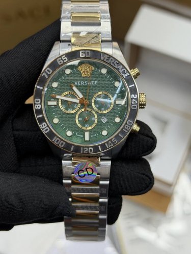 Exclusive Real Shot Images: Versace Multi-functional Chronograph Movement, Men's