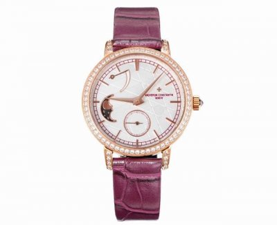 The Vacheron Constantin Tradition Moon Phase watch is equipped with a 36mm diam