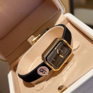 Pin buckle Chanel Black and Gold Sugar Cube Women's Quartz Watch, size 2025mm.