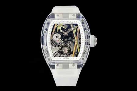 Richard Mille Panda Eating Golden Bamboo Crystal Rm26-01 Tourbillon Watch. The L - Click Image to Close