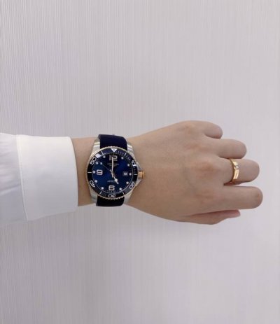 Longines Conquest, conquer career, conquer love! Deep ocean blue evokes freedom