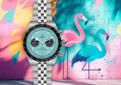 Tudor Bla Bay Chrono stainless steel watch! The dial is meticulously carved with